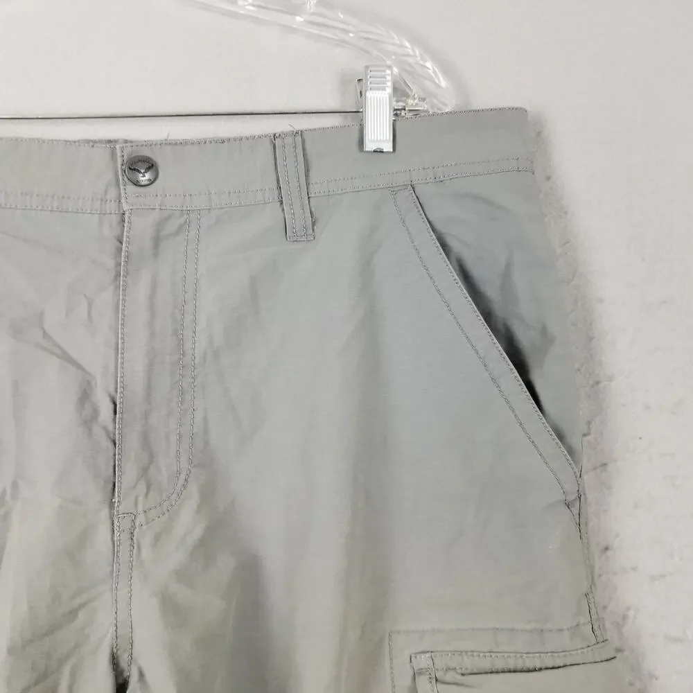 Hawke & Co‎ Shorts Mens 36 Gray Cargo Outdoor Lightweight Ripstop Pockets Nylon